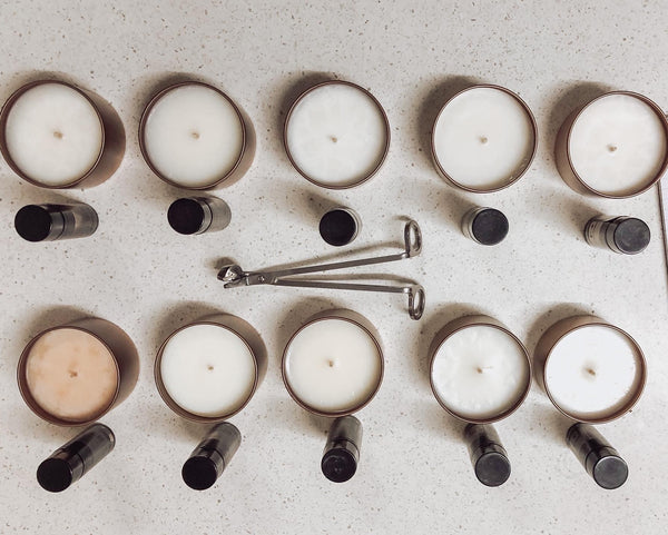 Testing soy wax candles and fragrances