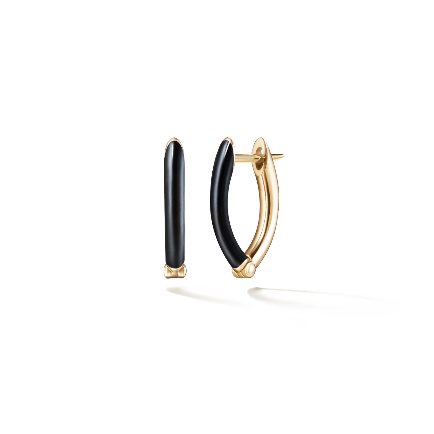 CRISTINA EARRING Small (Enamel: Black 