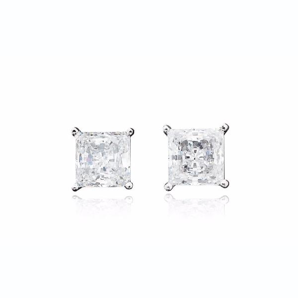 Crislu Solitaire Princess Earrings 3.00 