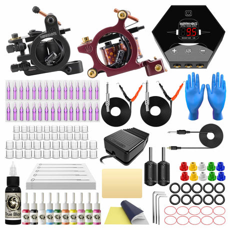 Complete Tattoo Kit 2pcs Coil Tattoo Machines – wormholesupply