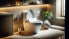 bidet toilet seat in modern bathroom