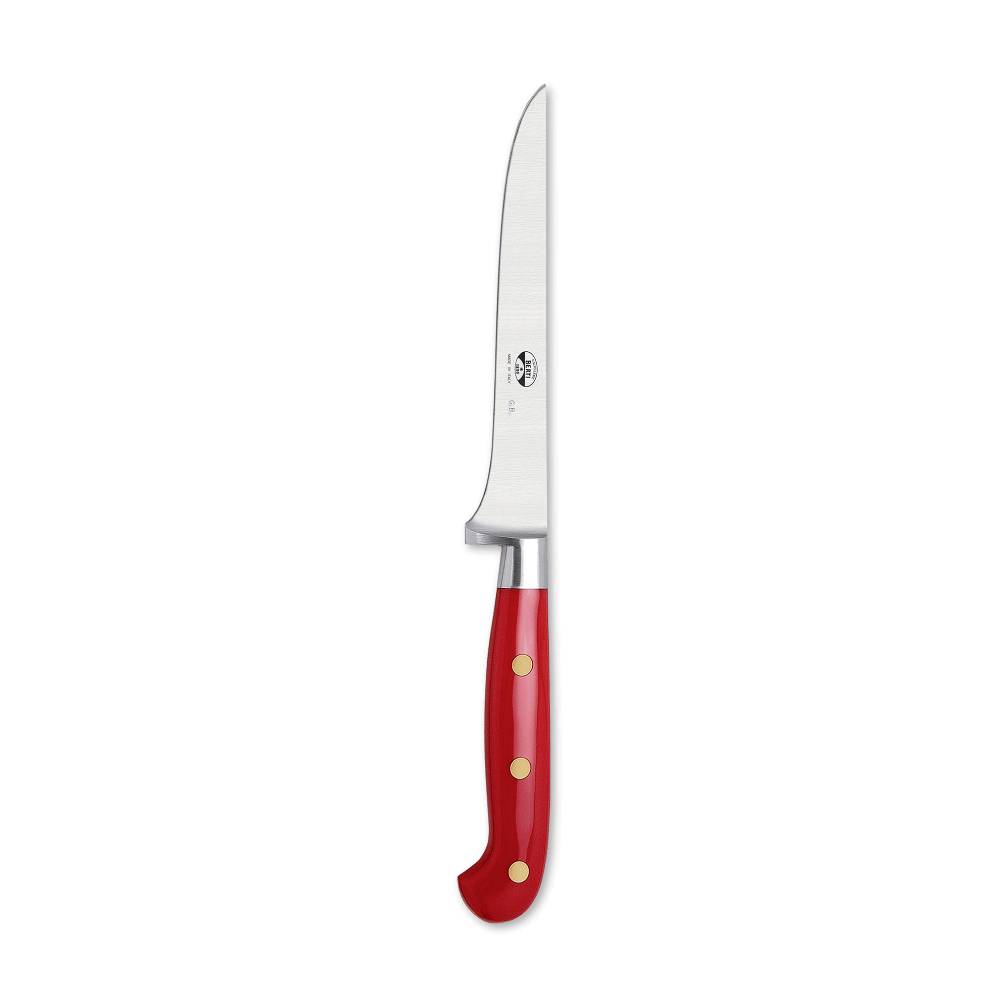 Chef's Knife Red Handle Forgiato Insieme Berti 