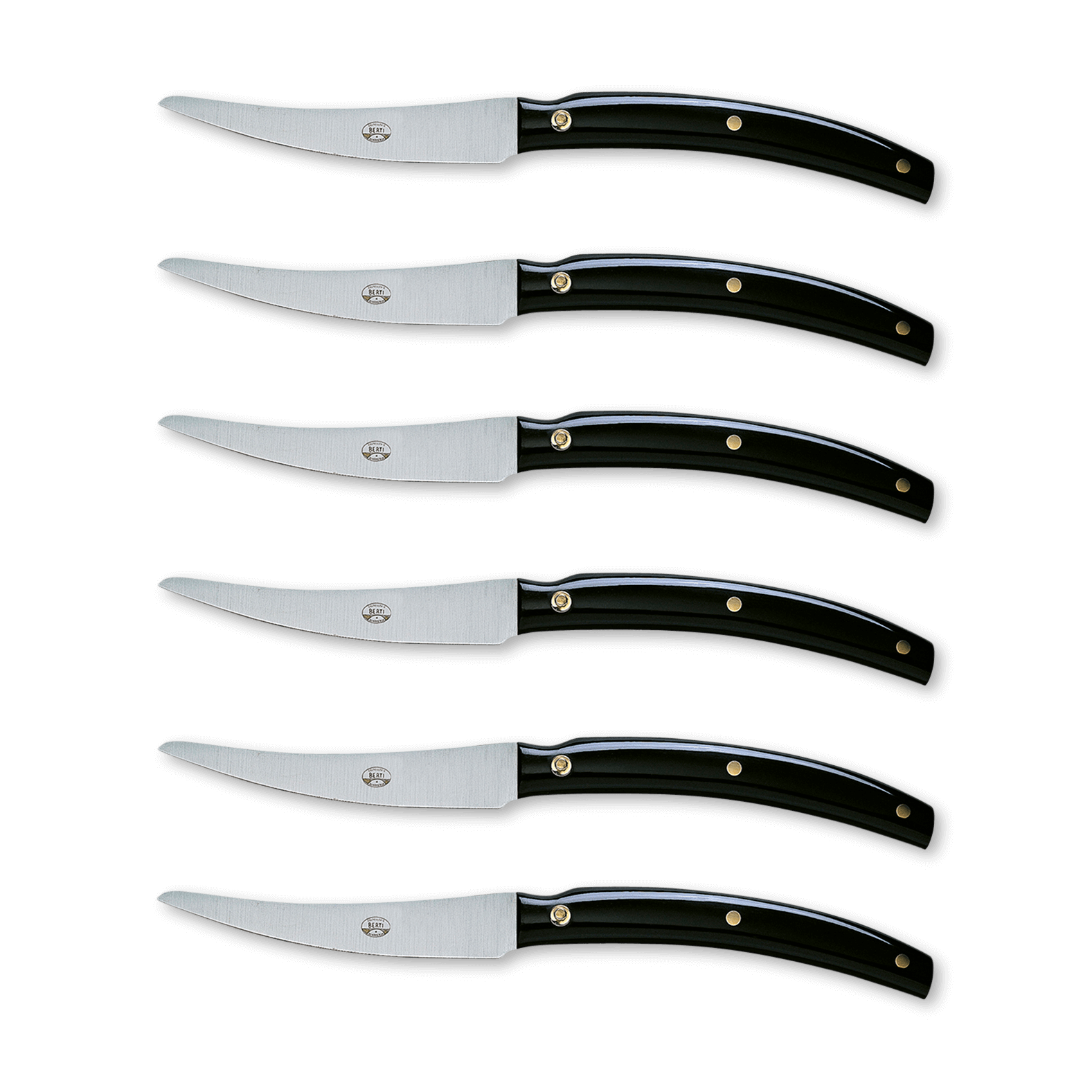 White Lucite Convivio Steak Knife Set, 6 Knives – Collecto