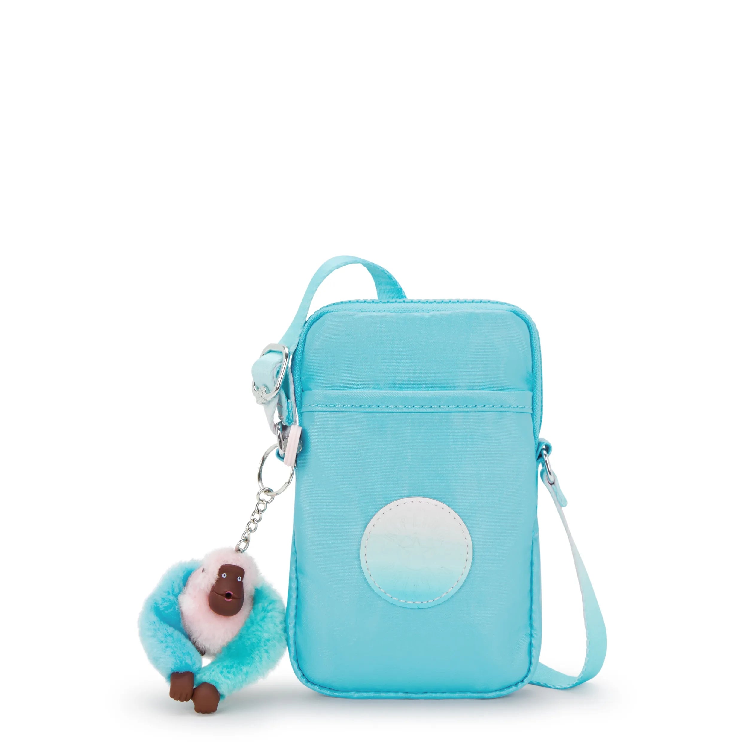 Tally Metallic Crossbody Phone Bag-Sea Blue Met