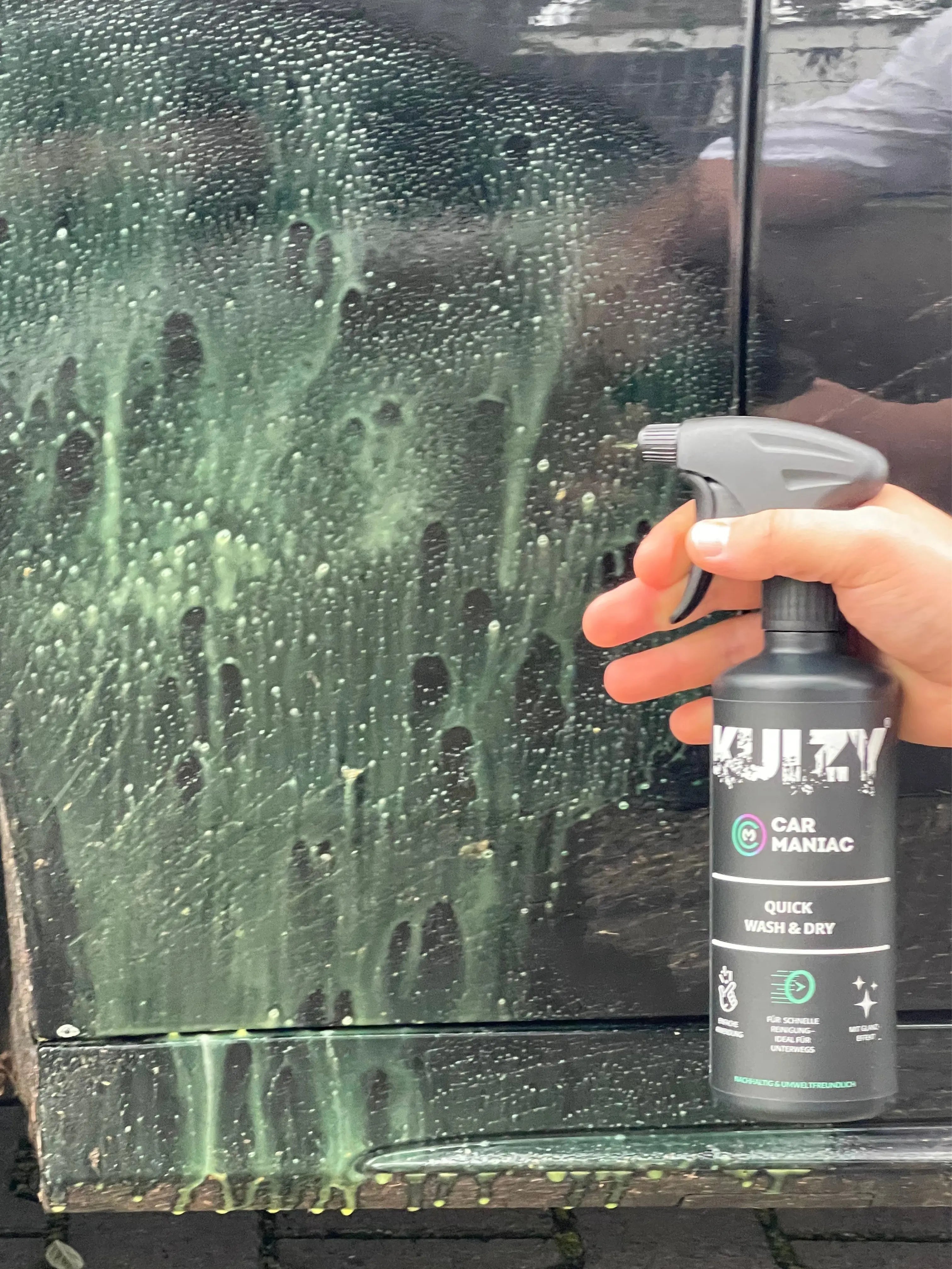 1 x Enteiser Spray + 1 x Eiskratzer transparent – KUIZY® CAR MANIAC