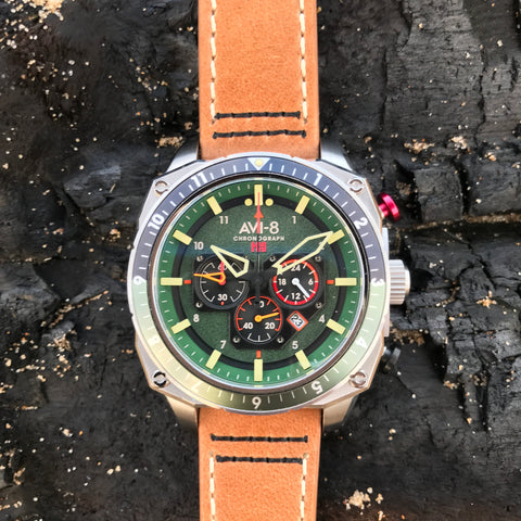 Avi-8 Atlas Dual Time Chronograph Forest AV-4100-01