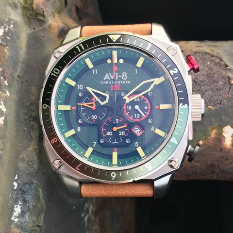 Avi-8 Atlas Dual Time Chronograph Forest AV-4100-01