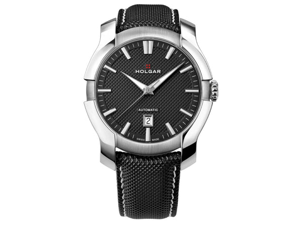 Holgar Black and Silver Sport Watch