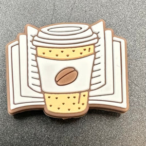 Focal Bead, Open Book Coffee - HerArts Glitter Co. - Bead Book