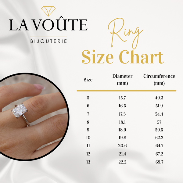Ring Size Chart Bijouterie La Voûte