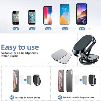 Foldable Magnetic Car Phone Holder - Image 9