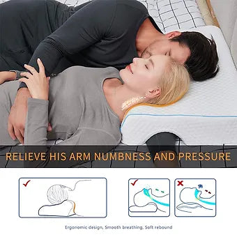 Memory Foam Couples Pillow With Arm Rest - Image 11