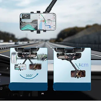 Rotatable Rearview Mirror Mobile Holder - Image 10