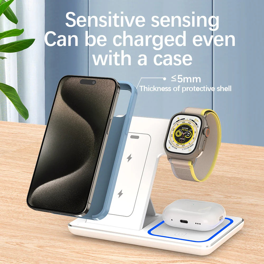 3 In 1 Foldable Wireless Charging Stand - Image 3
