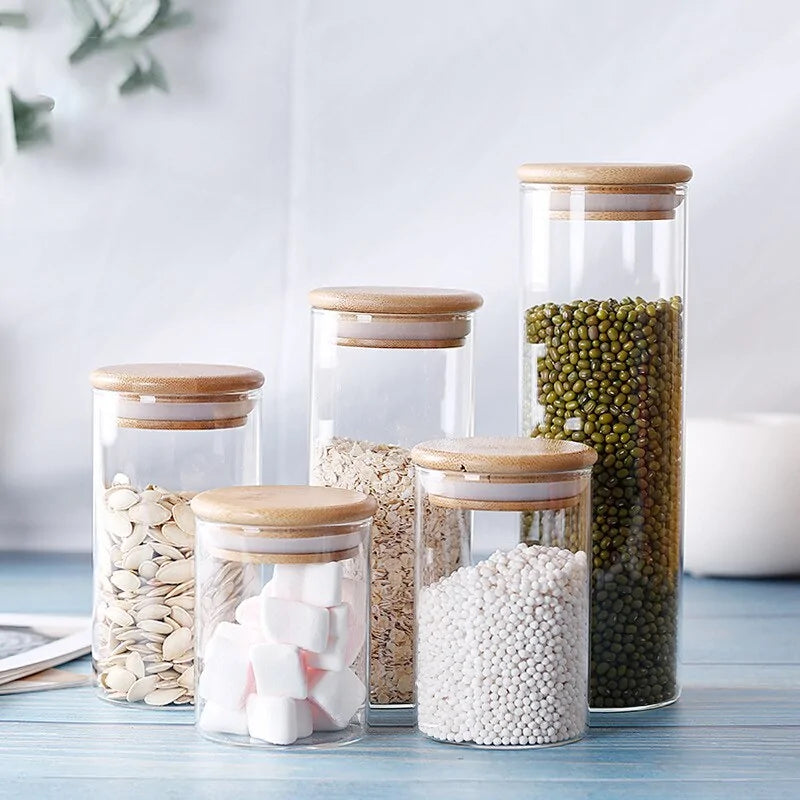 Bamboo-Covered Borosilicate Glass Food Storage Containers - Image 9