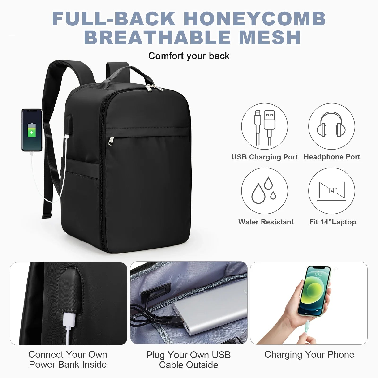 Multifunctional Travel Backpack Cabin Bag - Image 9