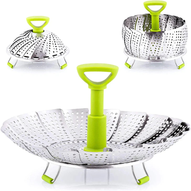 Stainless Steel Collapsible Mesh Steamer Basket - Image 5