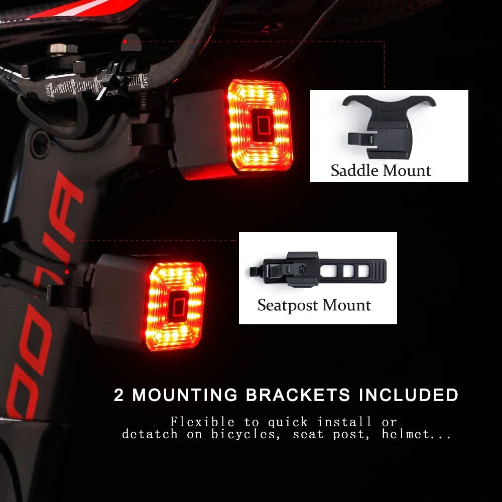 Usb Smart Bicycle Brake Tail Light - Image 4