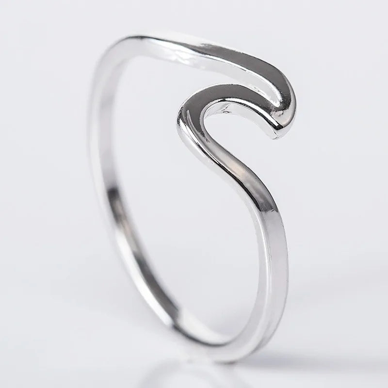Ocean Wave Alloy Rings: Fashionable Finger Jewelry For Women - Image 44