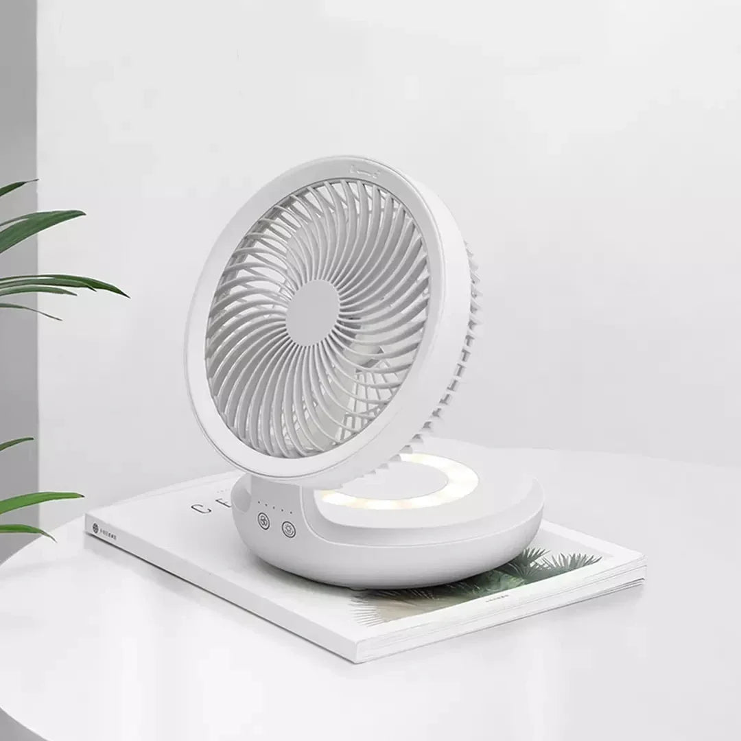 Usb Rechargeable Fan With Lamp - Image 6