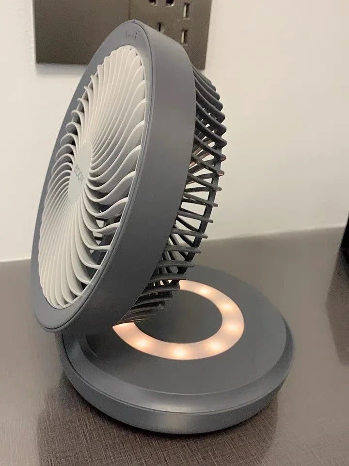 Usb Rechargeable Fan With Lamp - Image 8
