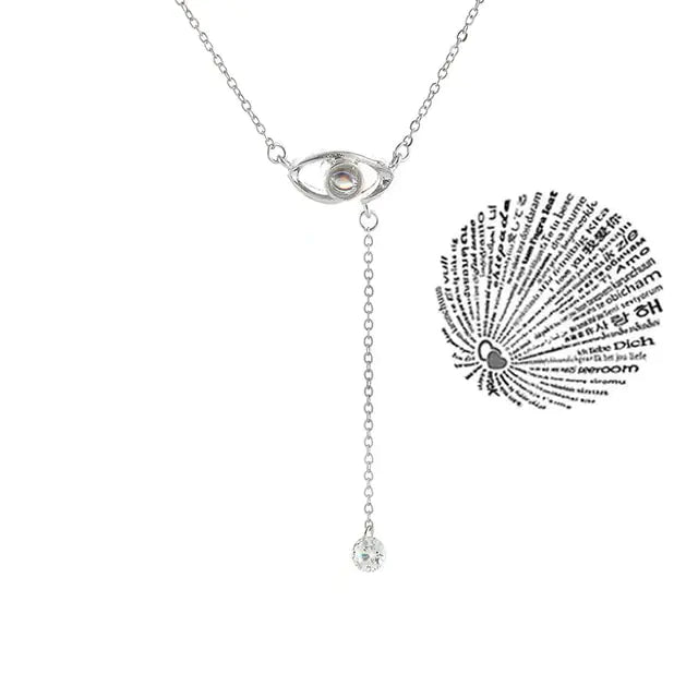 Projection Necklace 100 Languages I Love You Pendant Jewelry - Image 38