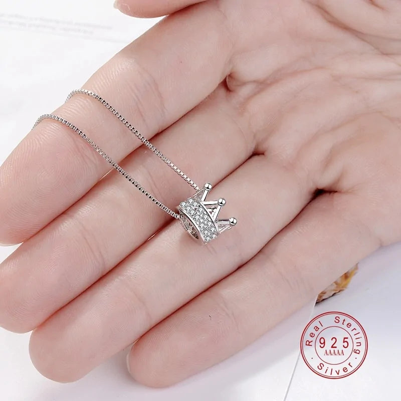 Princess Crown Cz Pendant Necklace: Unique Fine Jewelry For Women - Image 8