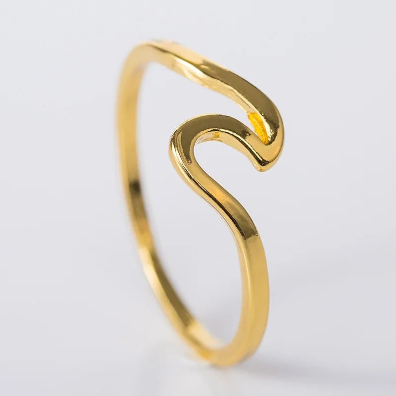 Ocean Wave Alloy Rings: Fashionable Finger Jewelry For Women - Image 27