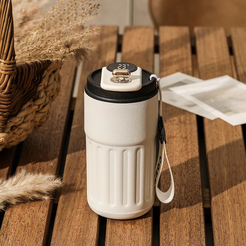 Smart Thermos Bottle With Led Temperature Display | Stainless Steel Vacuum Coffee Mug For Office & Travel - Image 8