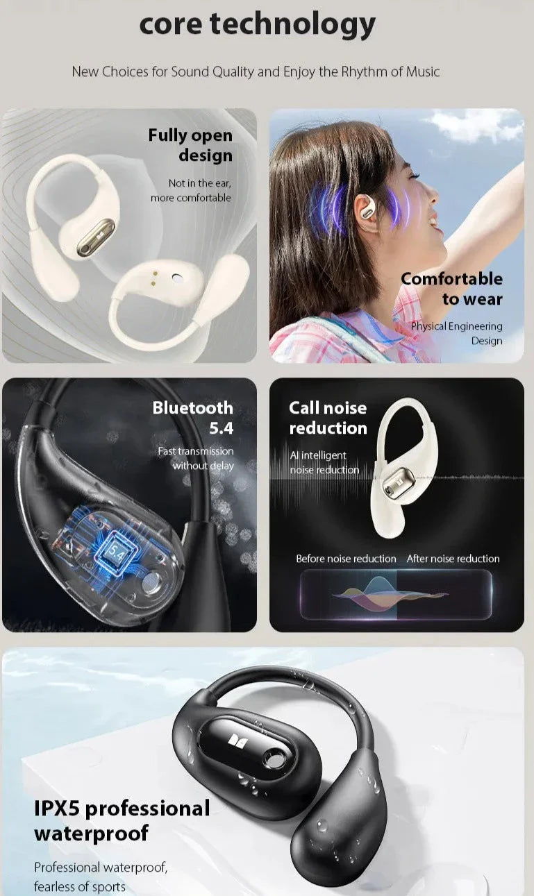 Bone Conduction Bluetooth Touch Control Earbuds - Image 8