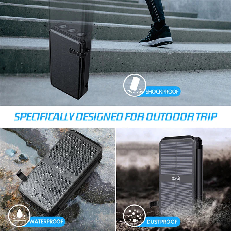 Multifunctional Solar Power Bank Quick Wireless Charger - Image 13