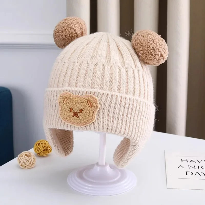 Baby Wool Hat Cute Bear - Image 5
