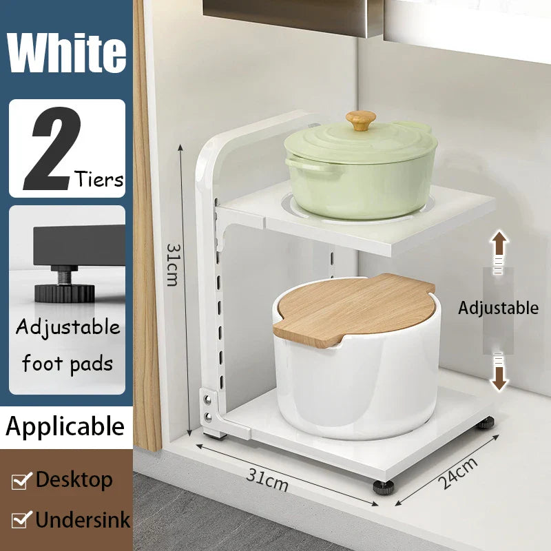 Adjustable Kitchen Pot Storage Rack - Image 4
