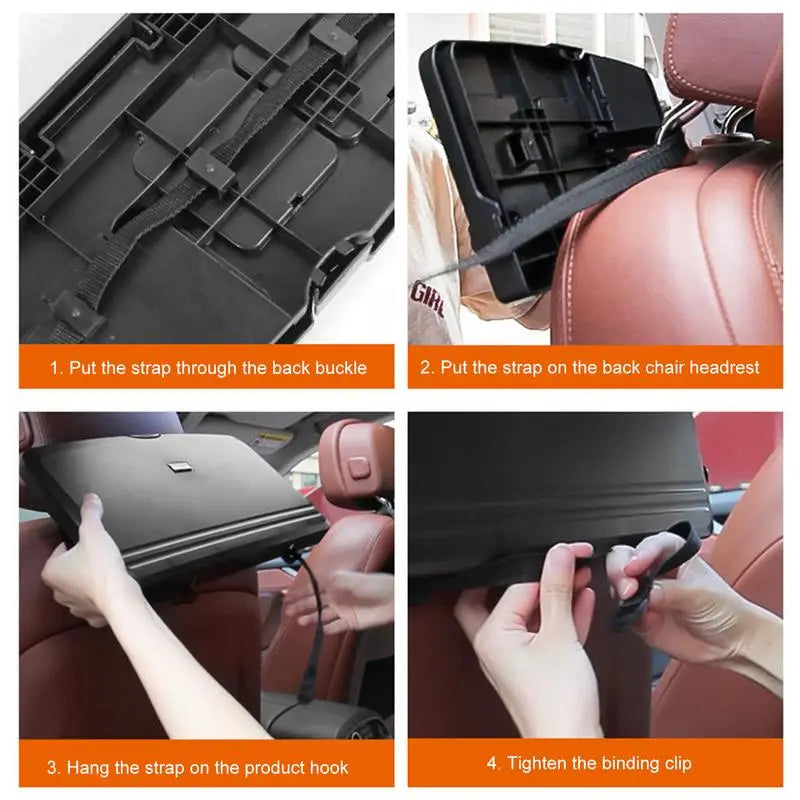 Multipurpose Foldable Car Headrest Tray - Image 4