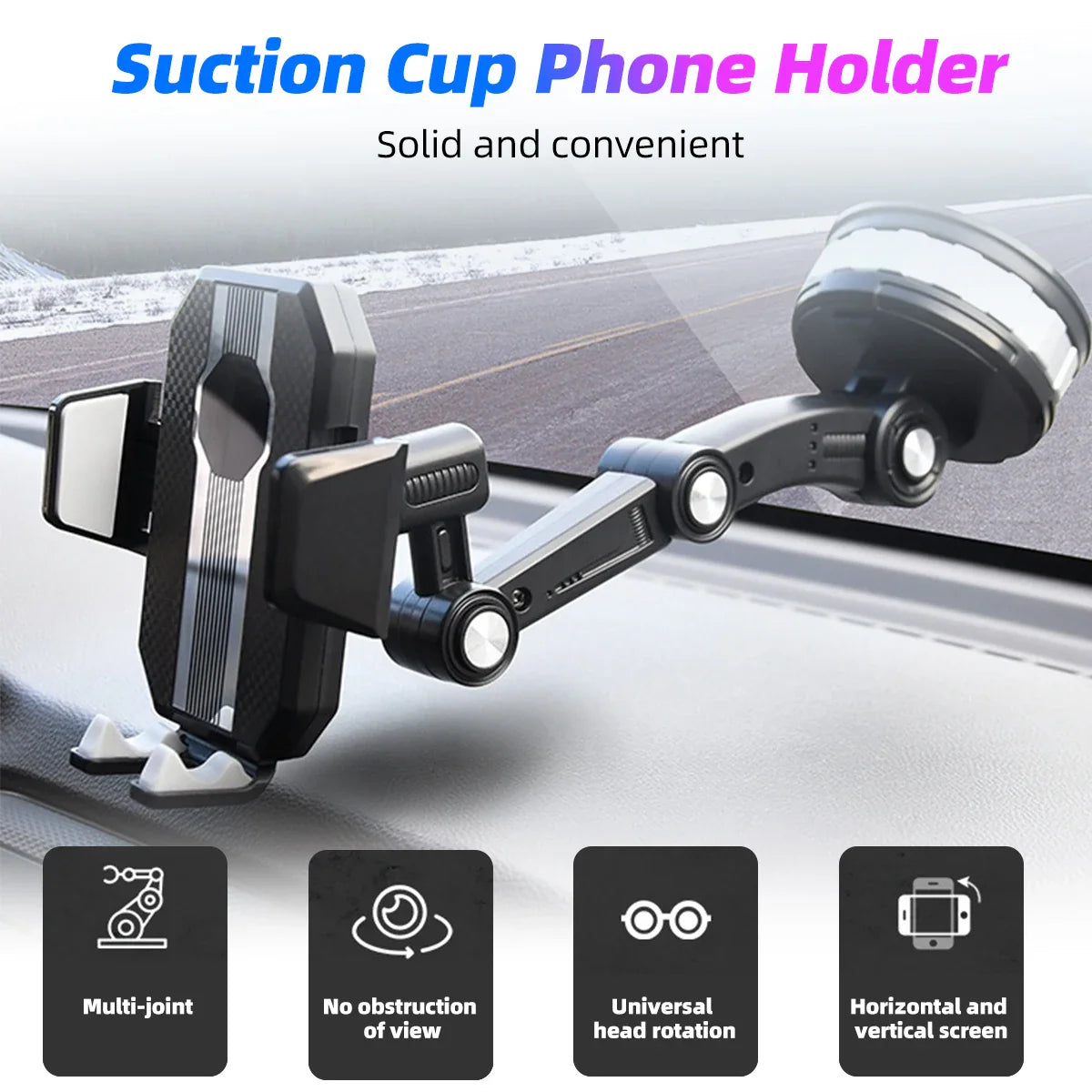 Car Suction Cup Adjustable Mobile Holder - Image 4
