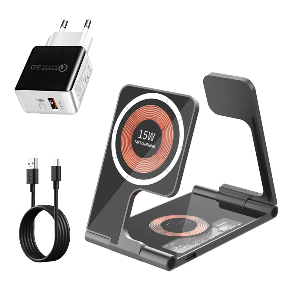 3 In 1 Foldable Magsafe Wireless Charger - Image 10