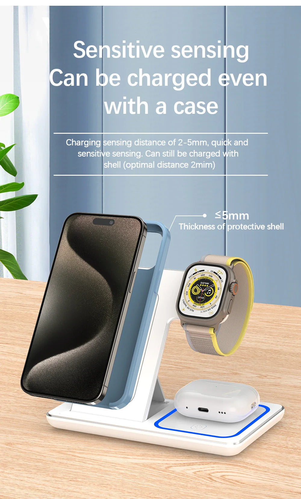 3 In 1 Foldable Wireless Charging Stand - Image 14