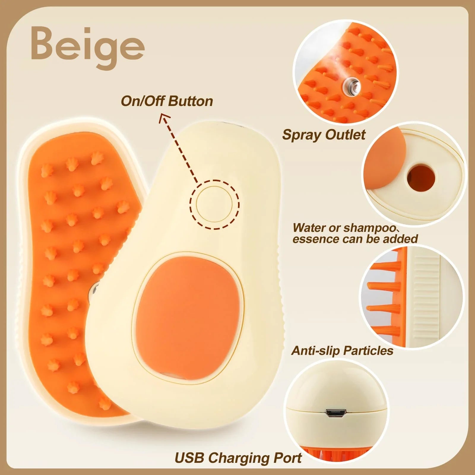Steamy Pet Brush With Built-In Sprayer - Image 15