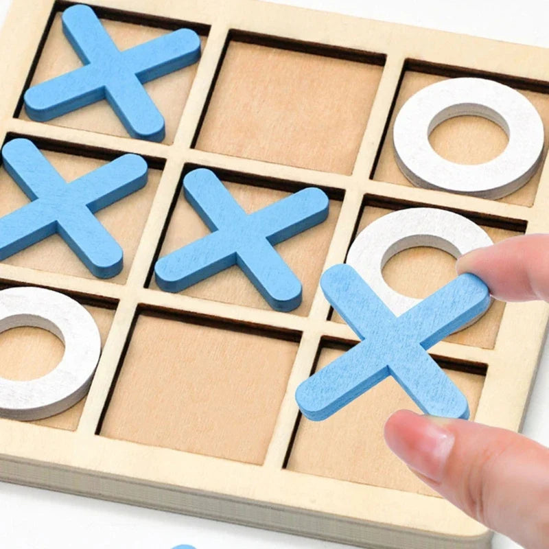 Educational Wooden Noughts And Crosses Game: Fun Parent-Child Puzzle Toy - Image 9