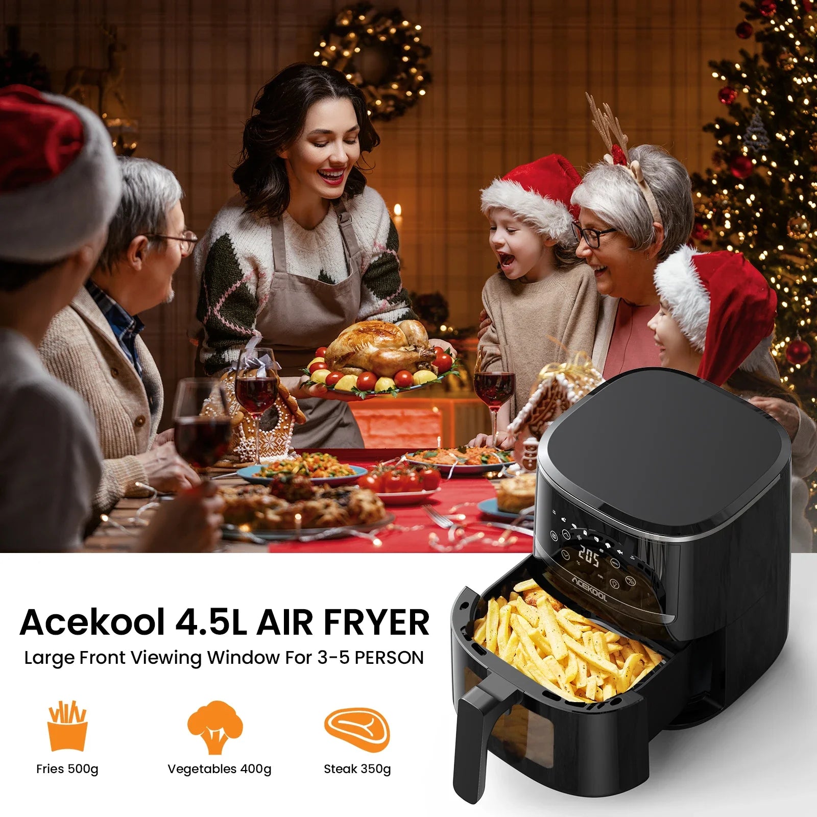 5-Quart Digital Air Fryer Toaster Oven - Image 5