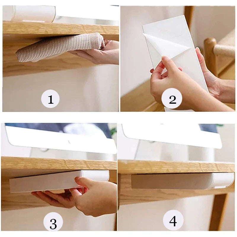 Self-Adhesive Desk Hidden Storage Box - Image 13