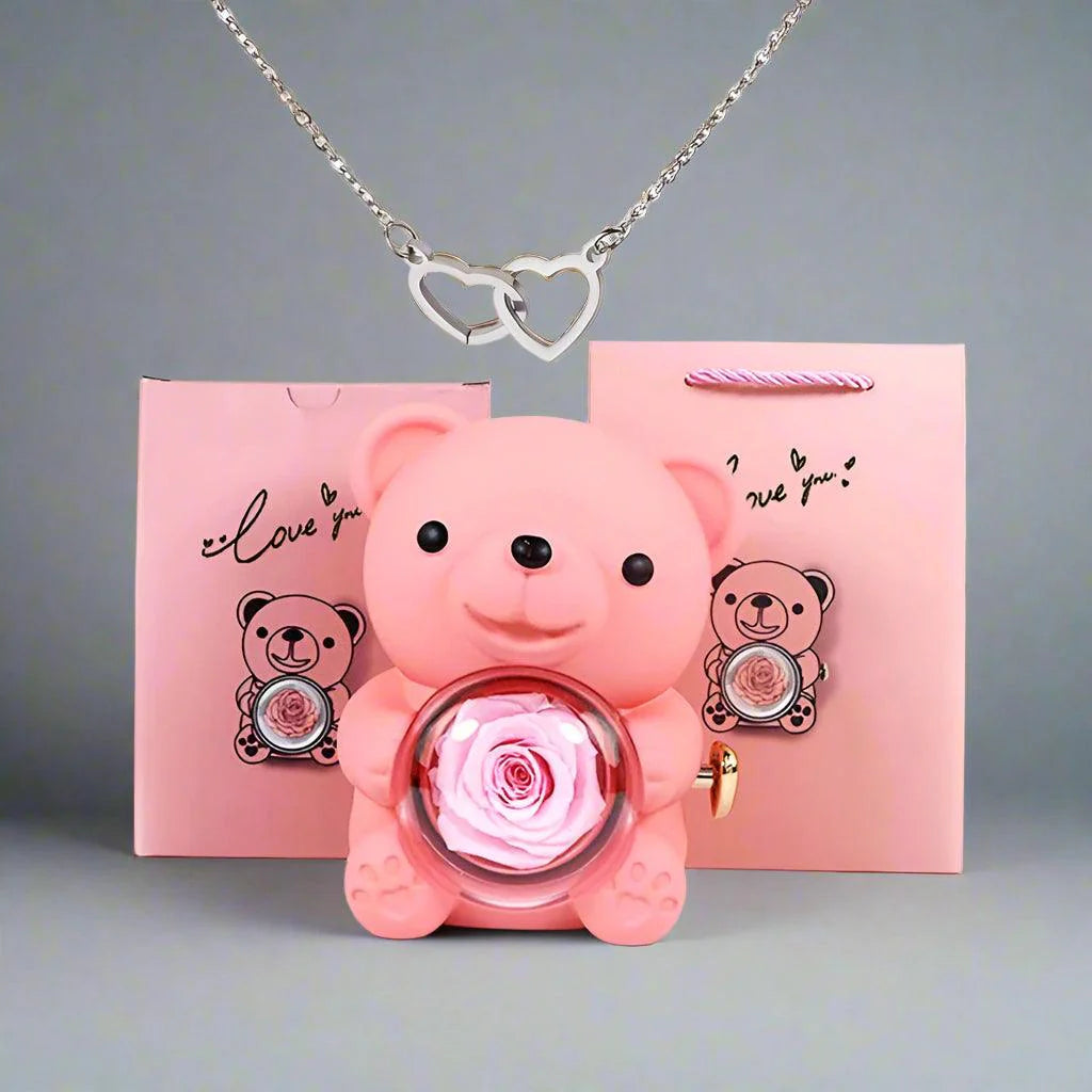 Valentine'S Day Rose Bear Necklace - Image 12
