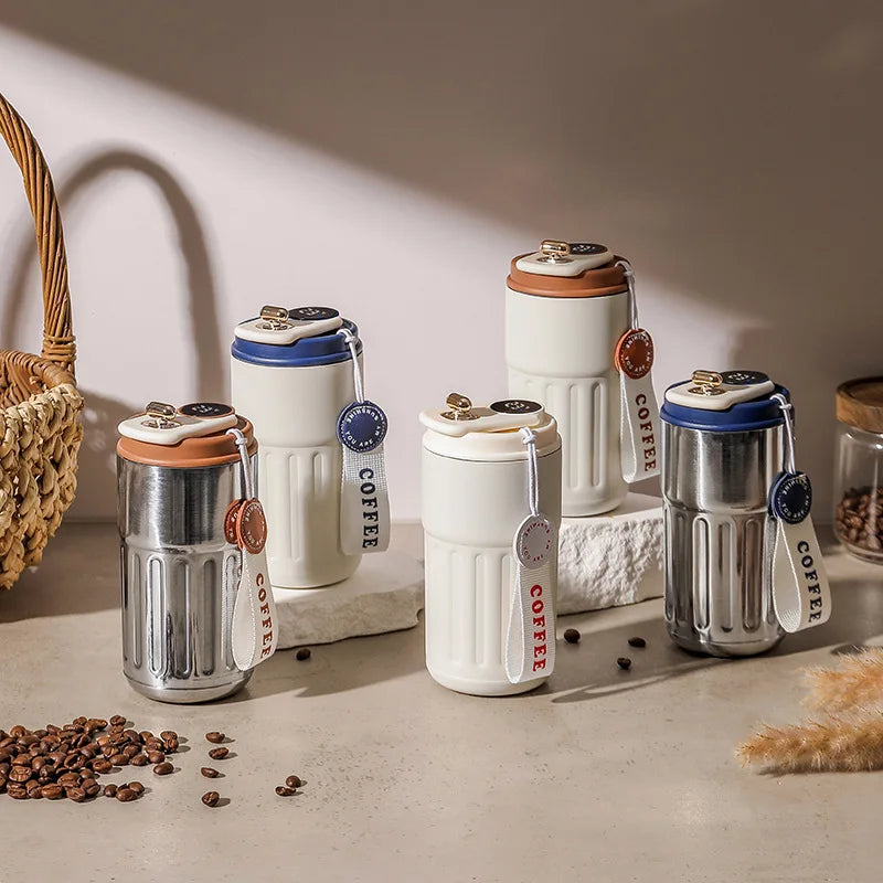 Smart Thermos Bottle With Led Temperature Display | Stainless Steel Vacuum Coffee Mug For Office & Travel - Image 3