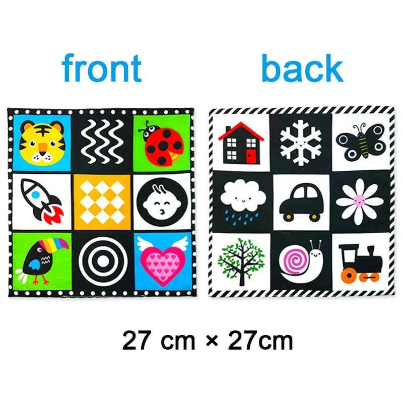 Montessori Baby Cloth Book Black And White Books Newborn - Image 16