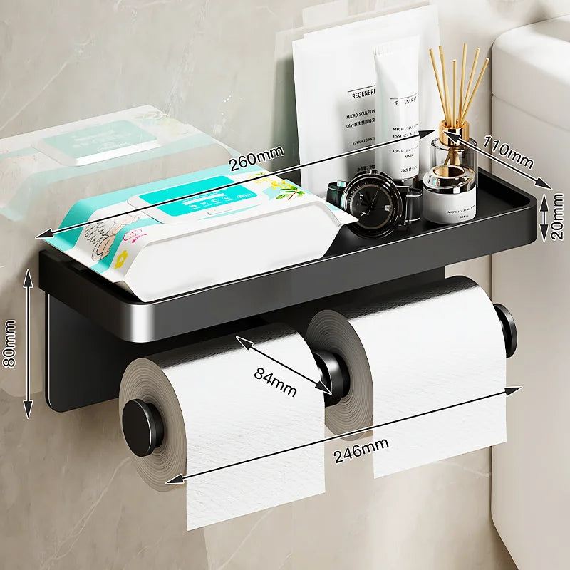 Wall-Mounted Aluminum Alloy Tissue Holder - Image 10
