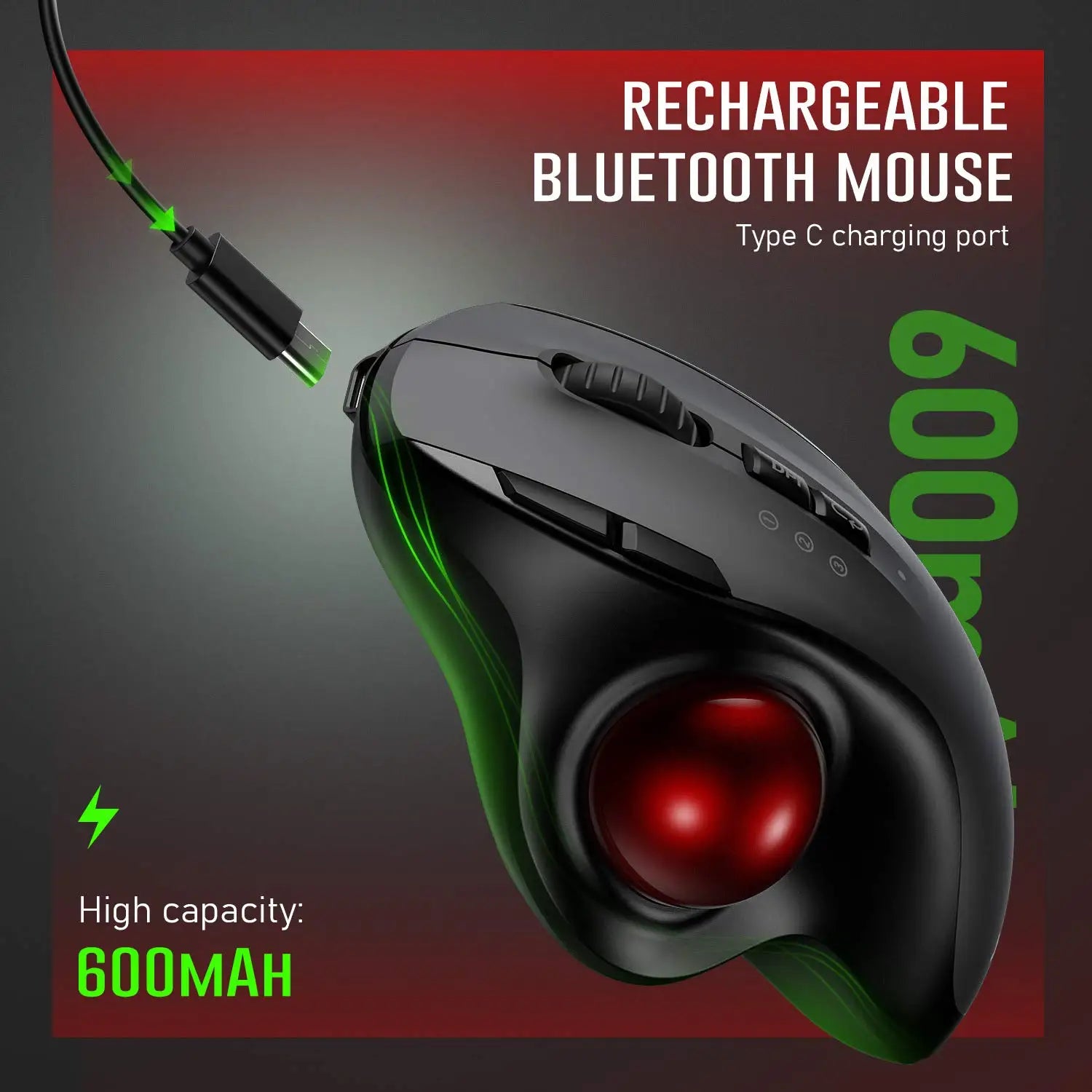 Ergonomic Wireless Trackball Mouse - Image 4