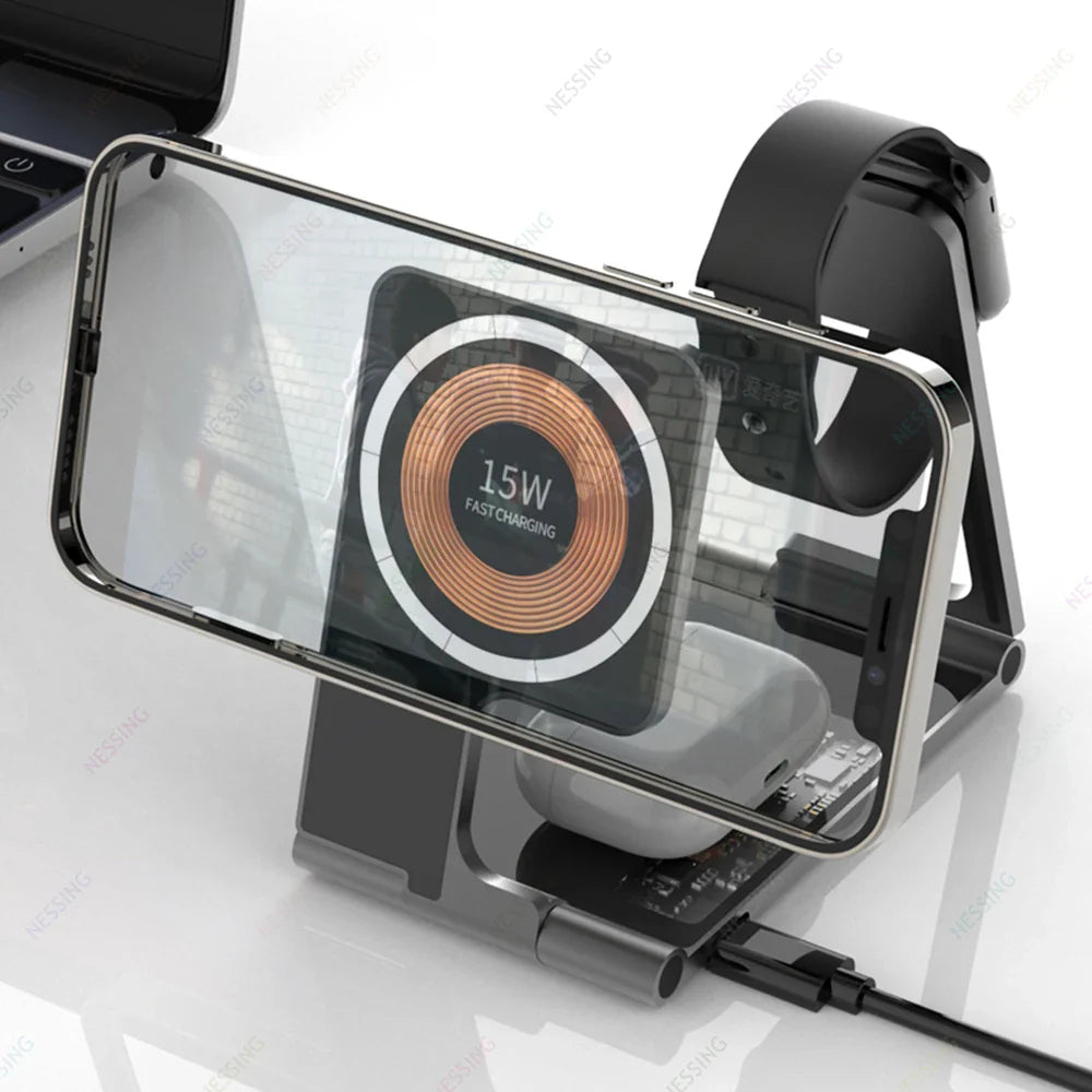 3 In 1 Foldable Magsafe Wireless Charger - Image 11