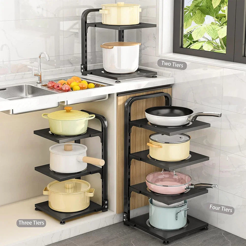Adjustable Kitchen Pot Storage Rack - Image 9