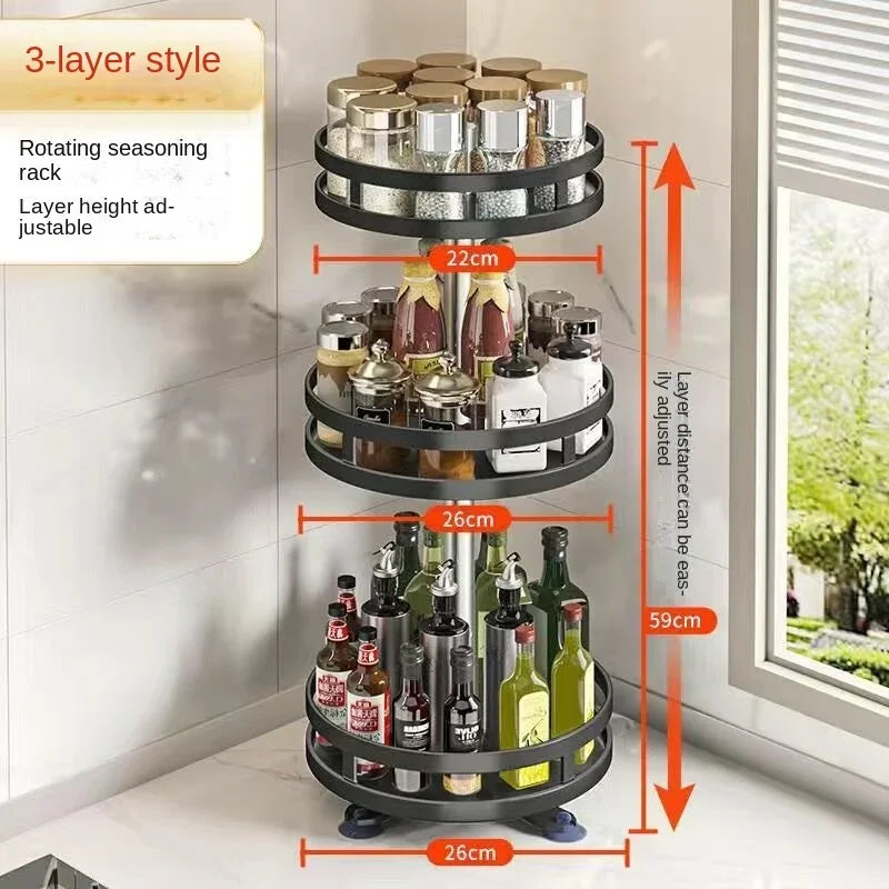 360 Rotating Spice Rack Organizer - Image 6