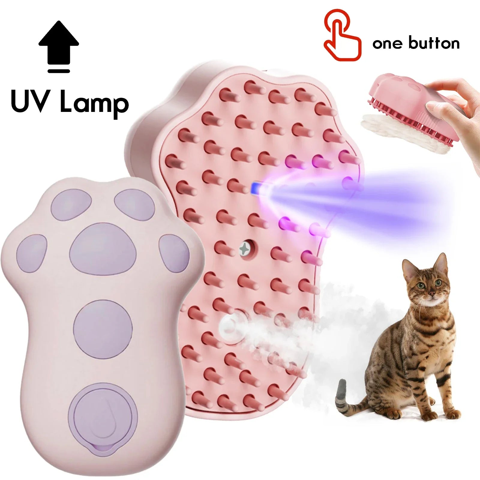 Steamy Pet Brush With Built-In Sprayer - Image 14